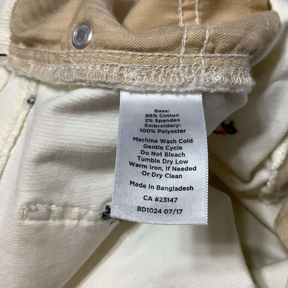 Talbots Pants Women’s Size 12 Slim Ankle 5 Pocket Corduroy Penguins Ivory - Picture 9 of 13